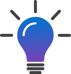 Shining light bulb icon