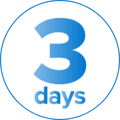 3 days circle icon