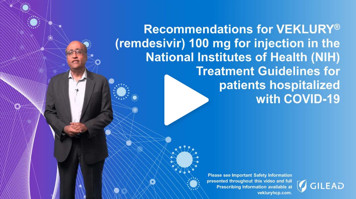 Dr. Alphesh Amin, a hospitalist, shares an overview on current National Institutes of Health (NIH) treatment guidelines for patients hospitalized with COVID-19.
